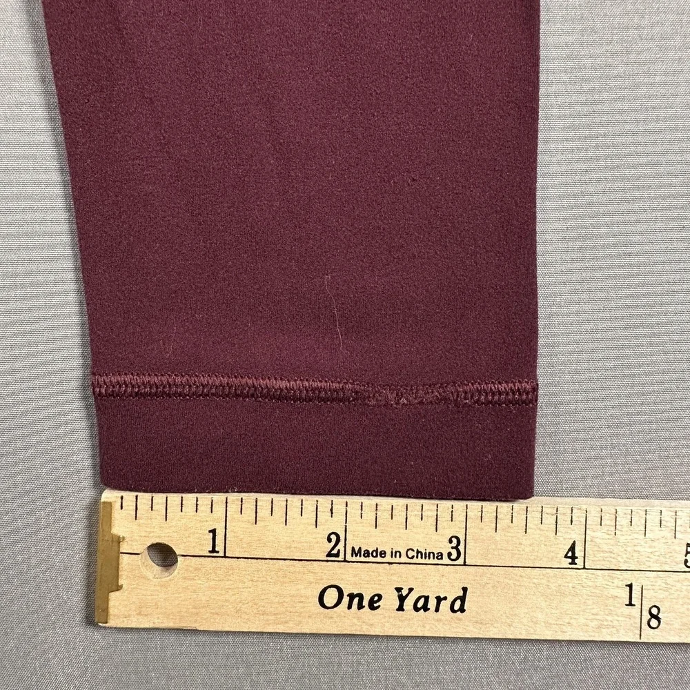 Lululemon Leggings Womens 4 Red High Rise Ankle Yoga Athletic Stretch Run Gym